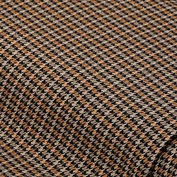 Webstoff "Karo" mit Glitzer, rost/schwarz/beige