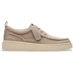 Clarks für Herren. 26180867 Polden Moc grau Lederschuhe (42), Stoff, Wohnung, Schnürsenkel, Lässig