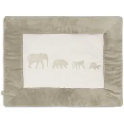 Jollein - Krabbeldecke, 75 x 95 cm, Tiere, olive green