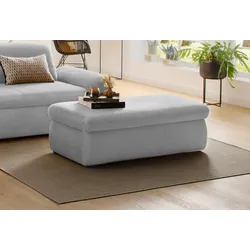 Polsterhocker INOSIGN "Avesa", grau (hellgrau), B:136cm H:43cm T:64cm, 95% Polyester, 5% Polyacryl, Hocker, Mit großem Staufach, passend zur Serie "Avesa", B/T/H: 136/64/43 cm