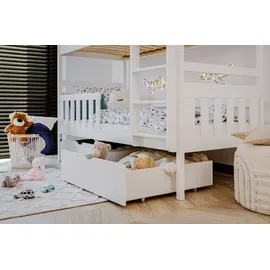 Kids Collective Hochbett 80 x 180 cm Kiefer massiv weiß