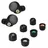 kwmobile 6x Aufsätze für Sony WF-1000XM4 Ersatz Ohrstöpsel - 3 Größen - Ear Tips für In-Ear Kopfhörer - Zubehör Ersatzpolster in Schwarz
