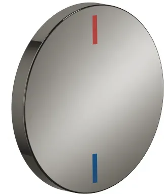 Dornbracht Set Griffeinsatz rot & blau - dark chrome