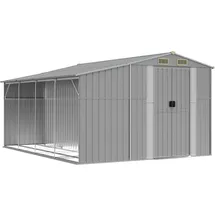 vidaXL Gerätehaus 277 x 365,5 x 179 cm Grau