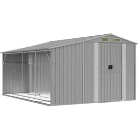 vidaXL Gerätehaus 277 x 365,5 x 179 cm Grau