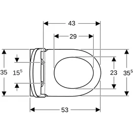 Geberit Renova Wand-WC mit WC-Sitz Weiß