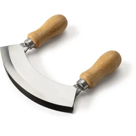 Continenta Wiegemesserbrett aus Gummibaumholz 1-tlg. 22,5 x 22,5 x 2,8 cm Braun