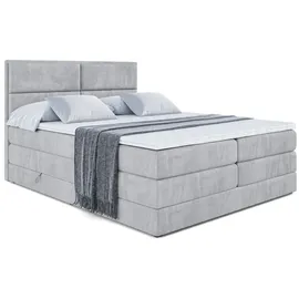 altdecor Boxspringbett AURA KING - 160 x 200 - H3/H4 - Hellgrau