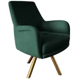 Fun Möbel Drehsessel Valerie Stoff Elisa Velvet 75 x 75 x 75 cm Grün