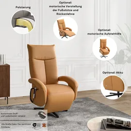 sit&more TV-Sessel Amica Polyester 74 x 112 x 82 cm Beige mit Kopfteilverstellung & Drehfunktion