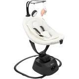 Babymoov Babyschaukel Swoon Evolution Curl White - elektrische Babywippe mit 8 Schaukelbewegungen, 360° rotierbarer Sitz, 12 Melodien