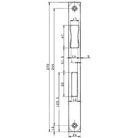 BKS B 9000 Schließblech 24 x 270 mm Edelstahl