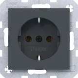 Hager Schuko-Steckdose 2 St. Anthrazit Matt