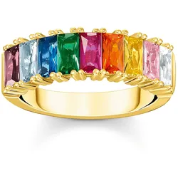 Thomas Sabo TR2404-996-7 Damen-Ring Goldfarben Bunte Steine, 50/15,9