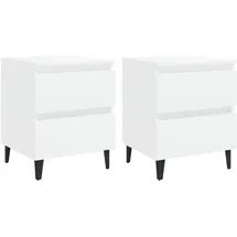 vidaXL Nachtschrank 2 Stk. 40 x 35 x 50 cm Weiß