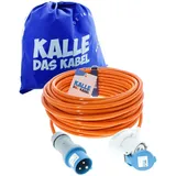 CEE Verlängerung Kalle Blue Signal 2,5mm2 Winkel Industrie BAU Boot Womo Camping Vollpur-Premium-Leitung 20 Meter