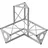 Decotruss SAL-31 Ecke 3-Weg Silber