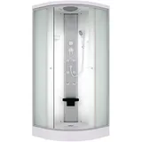 AcquaVapore D10-00M0 Fertigdusche 80 x 80 cm rechts weiß Sicherheitsglas ESG