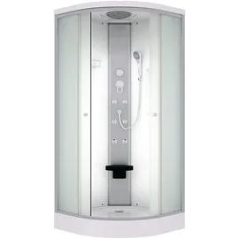 AcquaVapore D10-00M0 Fertigdusche 80 x 80 cm rechts weiß Sicherheitsglas ESG