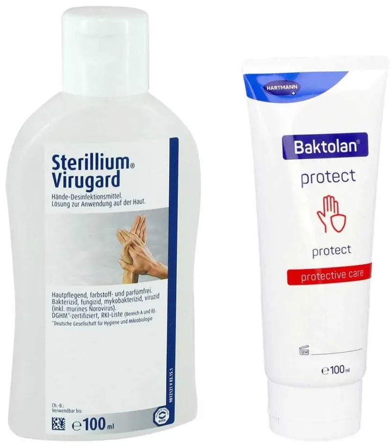 Sterillium Virugard Lösung & Baktolan protect Salbe