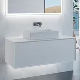 neoro n60 Unterschrank B: 120 cm mit 1 Auszug, Waschtisch weiß matt, B: 120 BN0065WM+BN0757WM