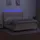 vidaXL Boxspringbett mit Matratze & LED Creme 180x200 cm Stoff