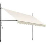 Tectake tectake® Klemmmarkise, mit Handkurbel, höhenverstellbar - 304 cm, einfache Montage