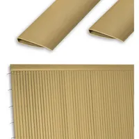 Ribelli Balkonsichtschutz PVC Abschlussleiste, 100 cm, bambus gelb 4.00 cm x 100.00 cm x 0.40 cm