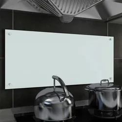 vidaXL Küchenrückwand Weiß 90x40 cm Hartglas
