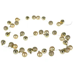 Lichterkette Weihnachten LED Gold 2m Kugeln