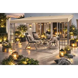Quick Star Anbaupavillon 3 x 4 m Beige
