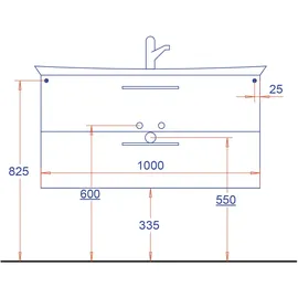 WELLTIME Florida Waschtisch Weiß