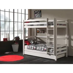 Etagen-Hochbett Pino 180 cm Höhe inkl. Bettschublade versch. Farben