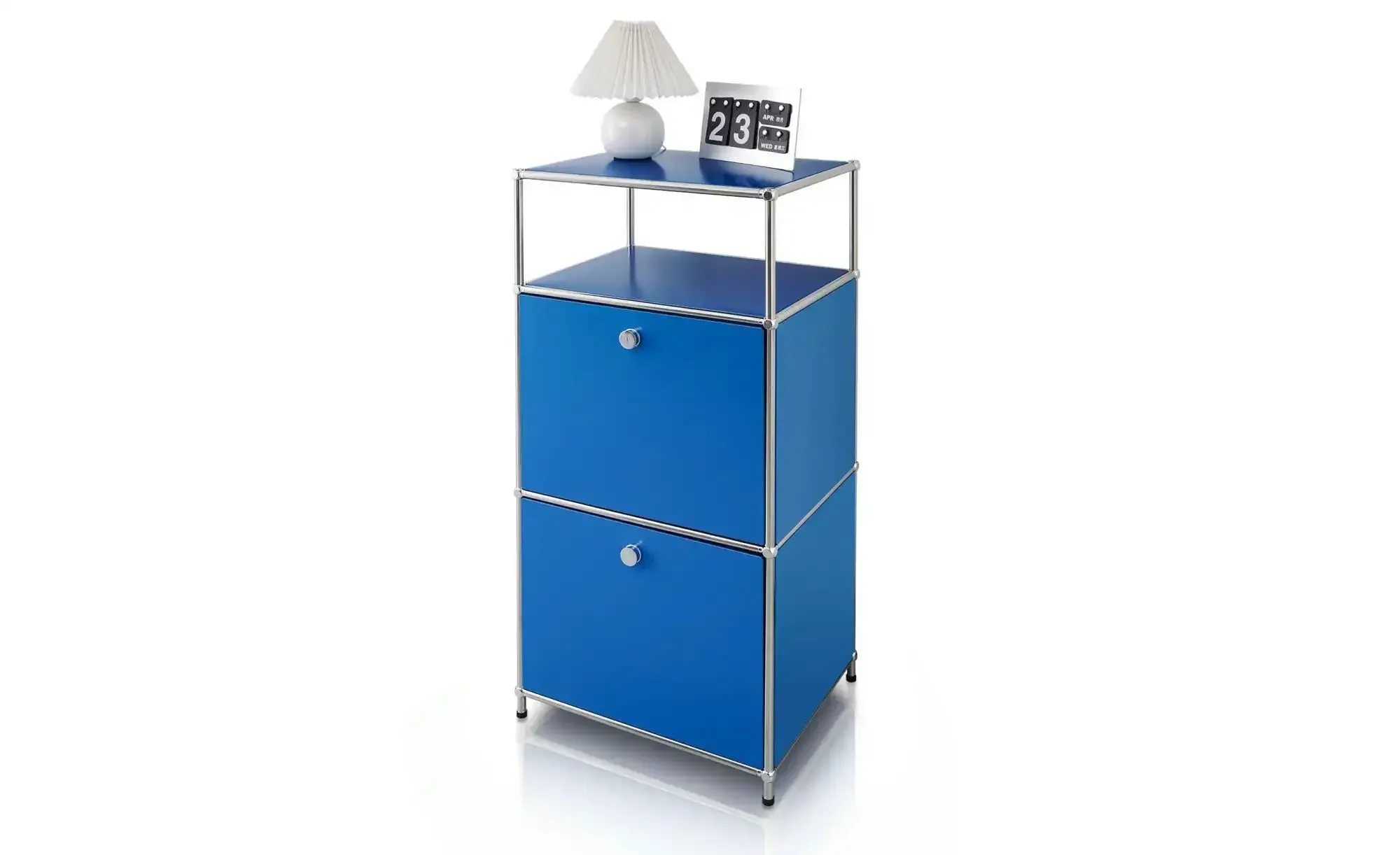 Floordirekt Metallregal   ¦ blau ¦ Maße (cm): B: 50 H: 100