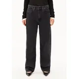 ARMEDANGELS HAAYI LOW WAIST BAGGY JEANS | 100% recycelte Baumwolle Non Stretch - schwarz (32-32)