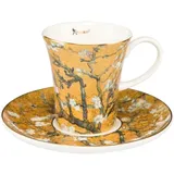 GOEBEL Vincent Van Gogh Espressotasse mit Untertasse Artis Orbis - Mandelbaum aus Fine Bone China 0,1L, Höhe: 8cm, 67-011-57-1