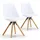 VS Venta-stock Stuhl Holz Weiß 2er Set