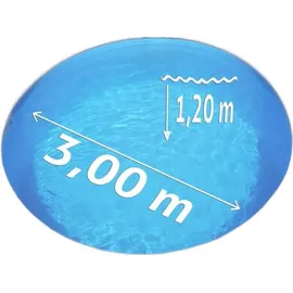POOL Total Rundpool Set Komfort Ø 300 x 120 cm inkl. Sandfilteranlage