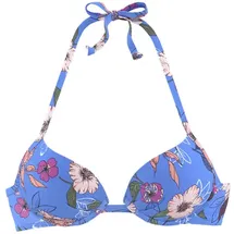 s.Oliver Push-Up-Bikini-Top Damen Blau 36 Cup A