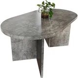 Sam Esstisch 160 x 90 cm Holz Graue-Optik gerade Kante oval V-Gestell OVI