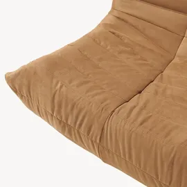 [en.casa] Bodensessel Kodsø Mikrofaser 75 x 90 x 100 cm Braun