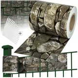 Tectake Sichtschutzstreifen 19 x 3500 cm grau PVC