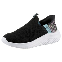 SKECHERS Kids Slip-On Sneaker »ULTRA FLEX 3.0 - COLORY WILD«, mit Leoprint an der Ferse, bunt