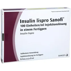 INSULIN LISPRO Sanofi 100 E/ml Inj.-Lsg.Fertigpen 5X3 ml