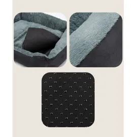 LIONTO Hundebett, mit Wendekissen grau/ schwarz M