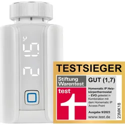 HOMEMATIC IP Heizkörperthermostat "Evo", weiß (grundfarbe), B:5,8cm H:7,1cm T:9,7cm, Heizkörperthermostate