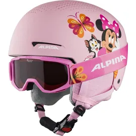 Alpina Kinder Zupo Disney Set Skihelm (Größe 48-52CM, pink)