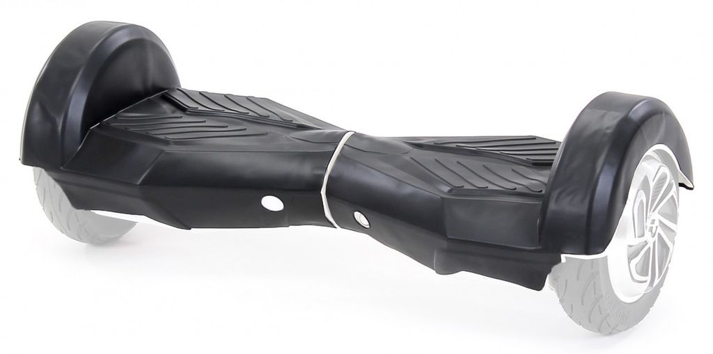 Robway Silikon Gummi-Hülle Schutzhülle Gehäuse Cover Skin für Hoverboard Scooter (Schwarz 8 Zoll)