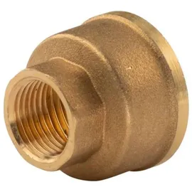Tradecom Messing Gewinde-Fitting Reduziermuffe 1"IG (DN 25) - 1/2"IG (DN 15)