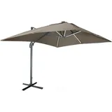 Sweeek - Rechteckiger LED-Solarsonnenschirm 3 x 4 m